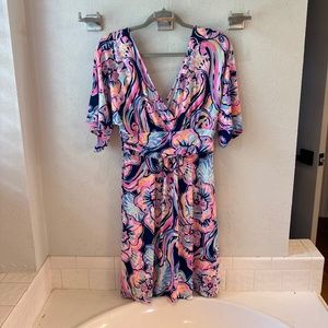 Lilly Pulitzer Parigi Nautic Navy Boho Bateau Dress